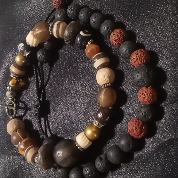 Mens beaded bracelets expandable - Picture 1 of 4